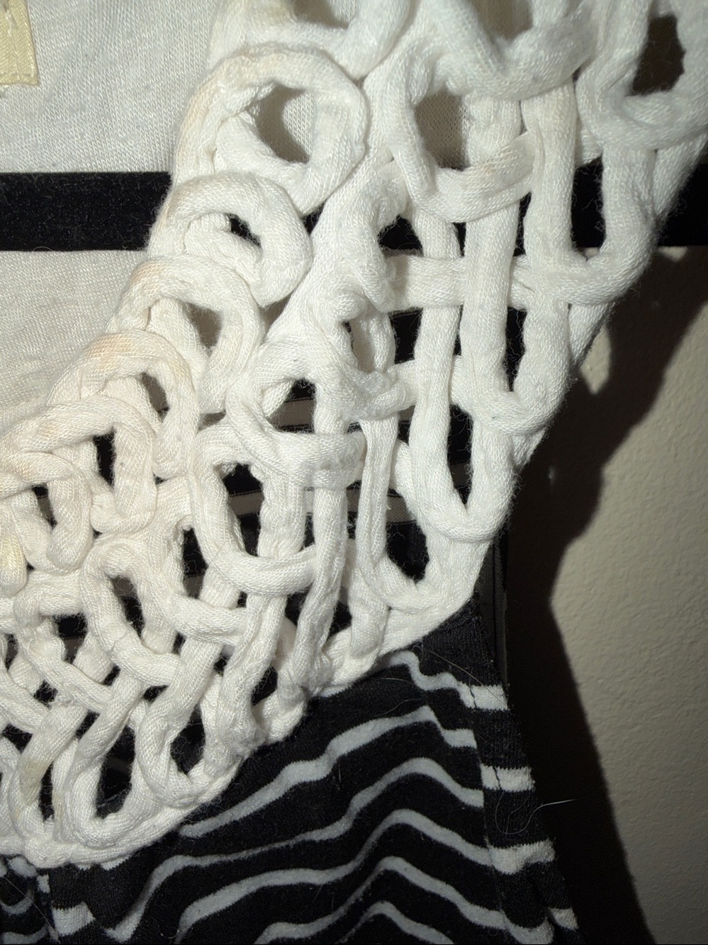 Vintage Ya Los Angeles White Crochet Knit Women’s Top - Picture 4 of 5